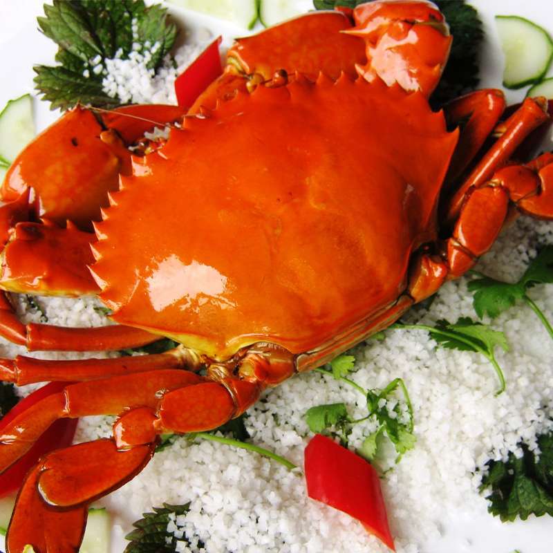 Hấp cua cà mau chín đỏ