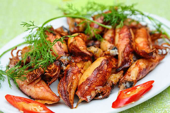 Mực trứng chiên giòn