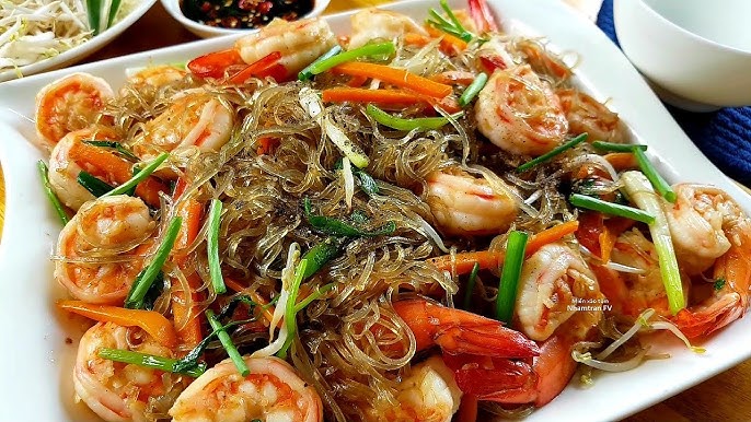 Miến xào tôm bóc vỏ