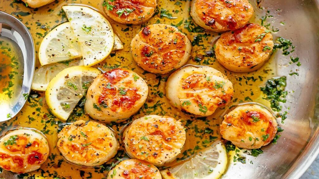 Cồi sò điệp sốt chanh