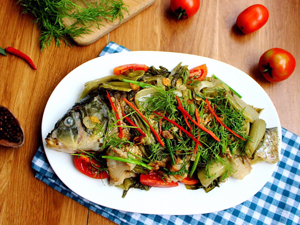 Cá chẽm om dưa ngon